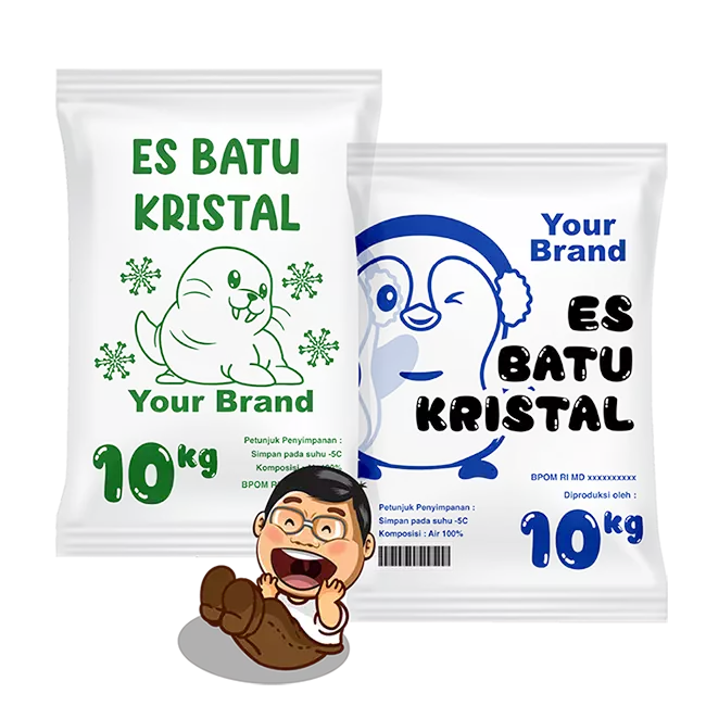 Kemasan es batu food grade bahan LLDPE untuk pengemasan ice tube