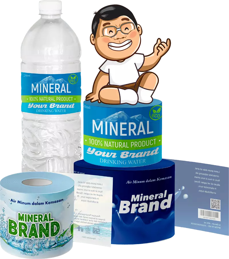 Label botol Shrink PVC tahan air untuk kemasan minuman plastik dan kaca