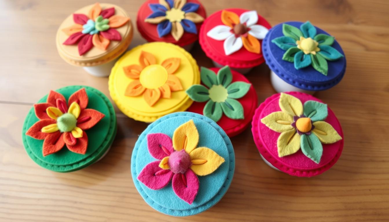 cara menghias tutup gelas dari kain flanel