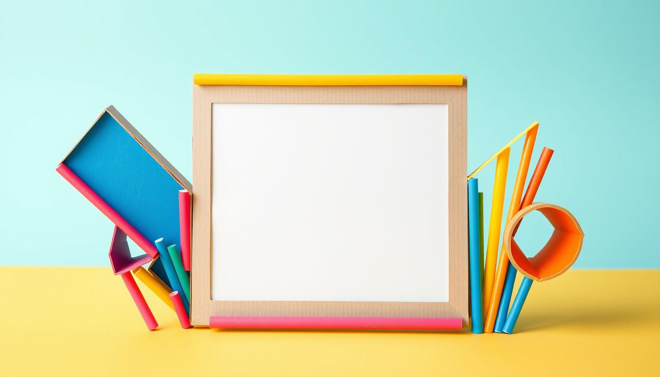 pigura dari kardus dan sedotan