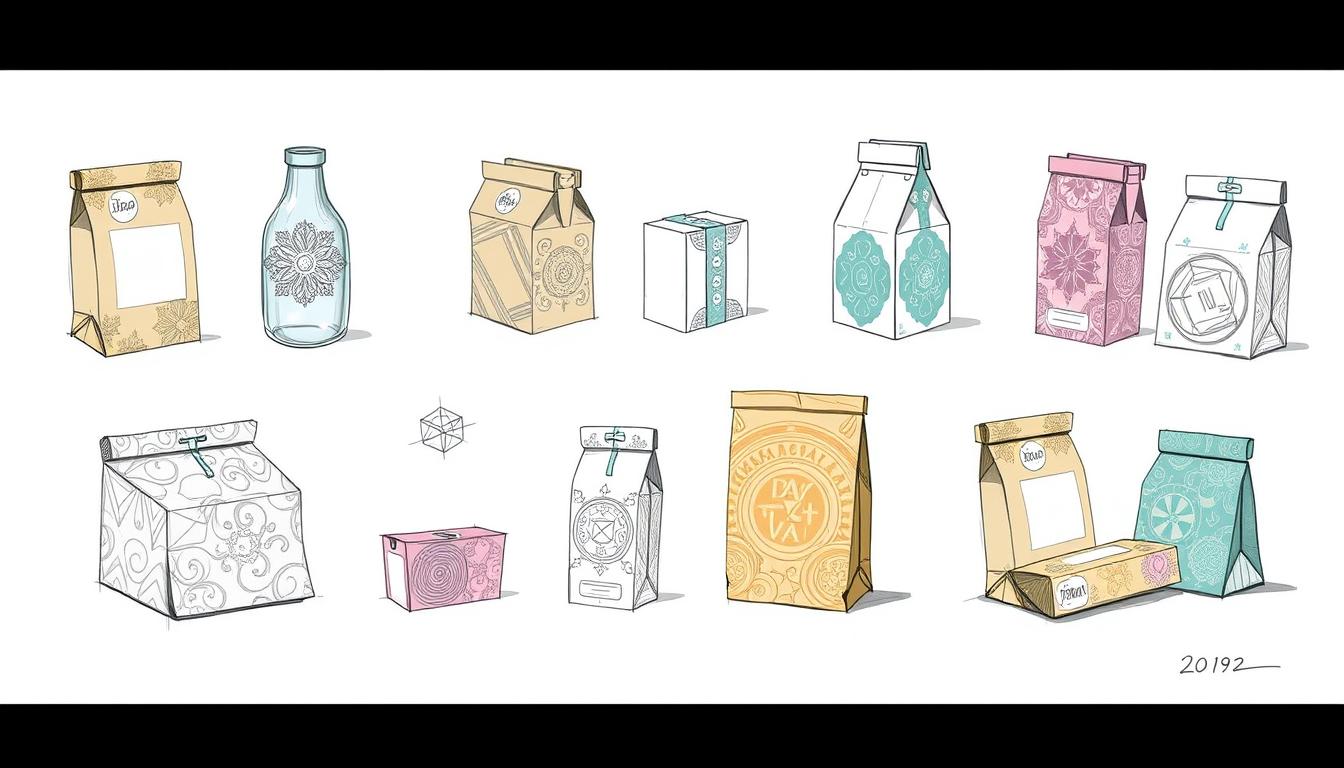 sketsa kemasan produk