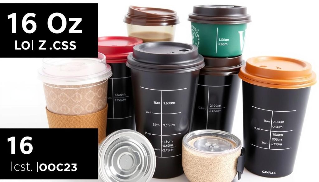 Lid Cup 16 oz dengan dimensi dan spesifikasi yang berbeda-beda
