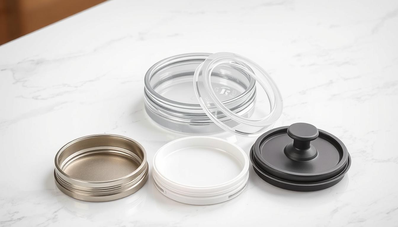 jenis lid cup sealer berdasarkan material