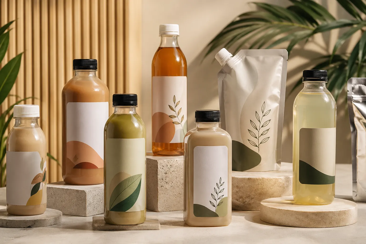 Tren Desain Kemasan Minuman 2026 dengan packaging plastik premium modern